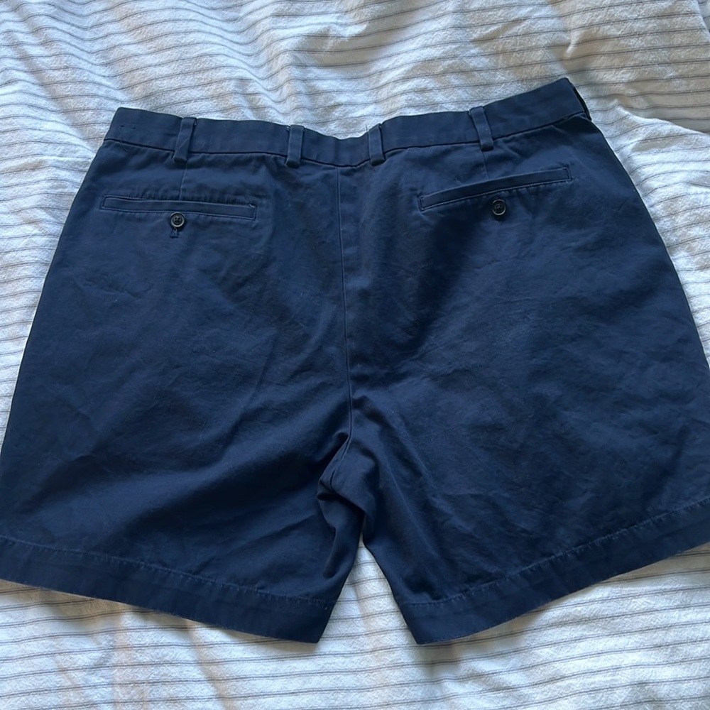 Brooks Brothers Navy 7 in Inseam Flat Front Shorts - Picture 4 of 4